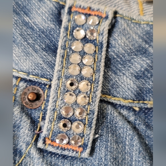 Bebe Rhinestone Flare Jeans - Picture 6 of 15